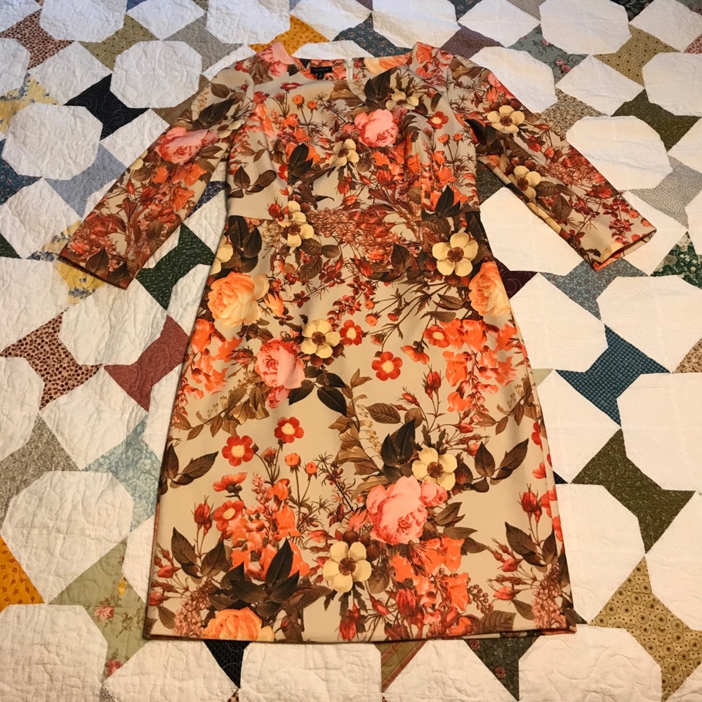 Talbots floral print dress fall winter